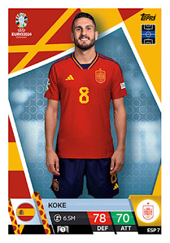 Koke Spain Topps Match Attax EURO 2024 #ESP7